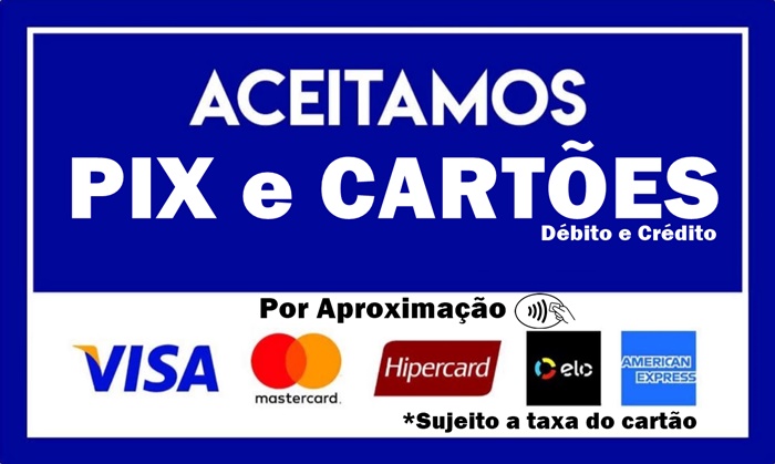 Cartões aceitos
